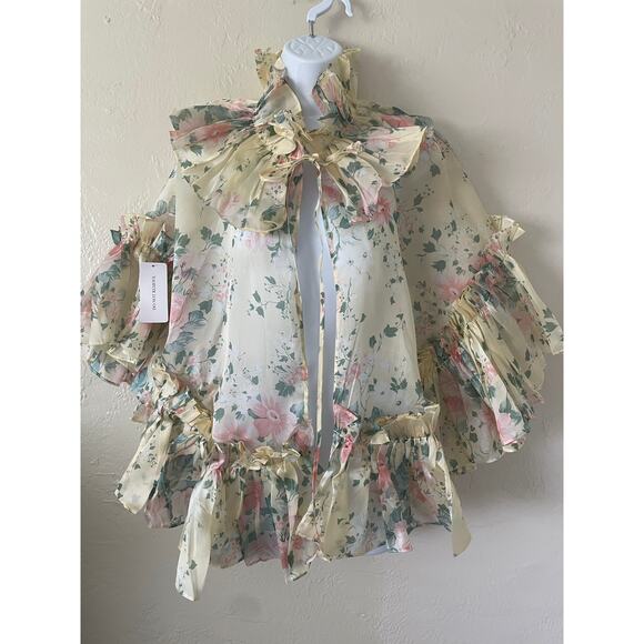 Selkie Jackets & Blazers - NWT Selkie The Fantasy Opera Cape 3X 100% Silk Floral Country French Coquette